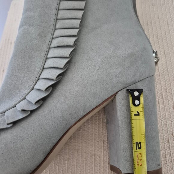 Faux Suede Booties w Ruffle - Picture 12 of 13